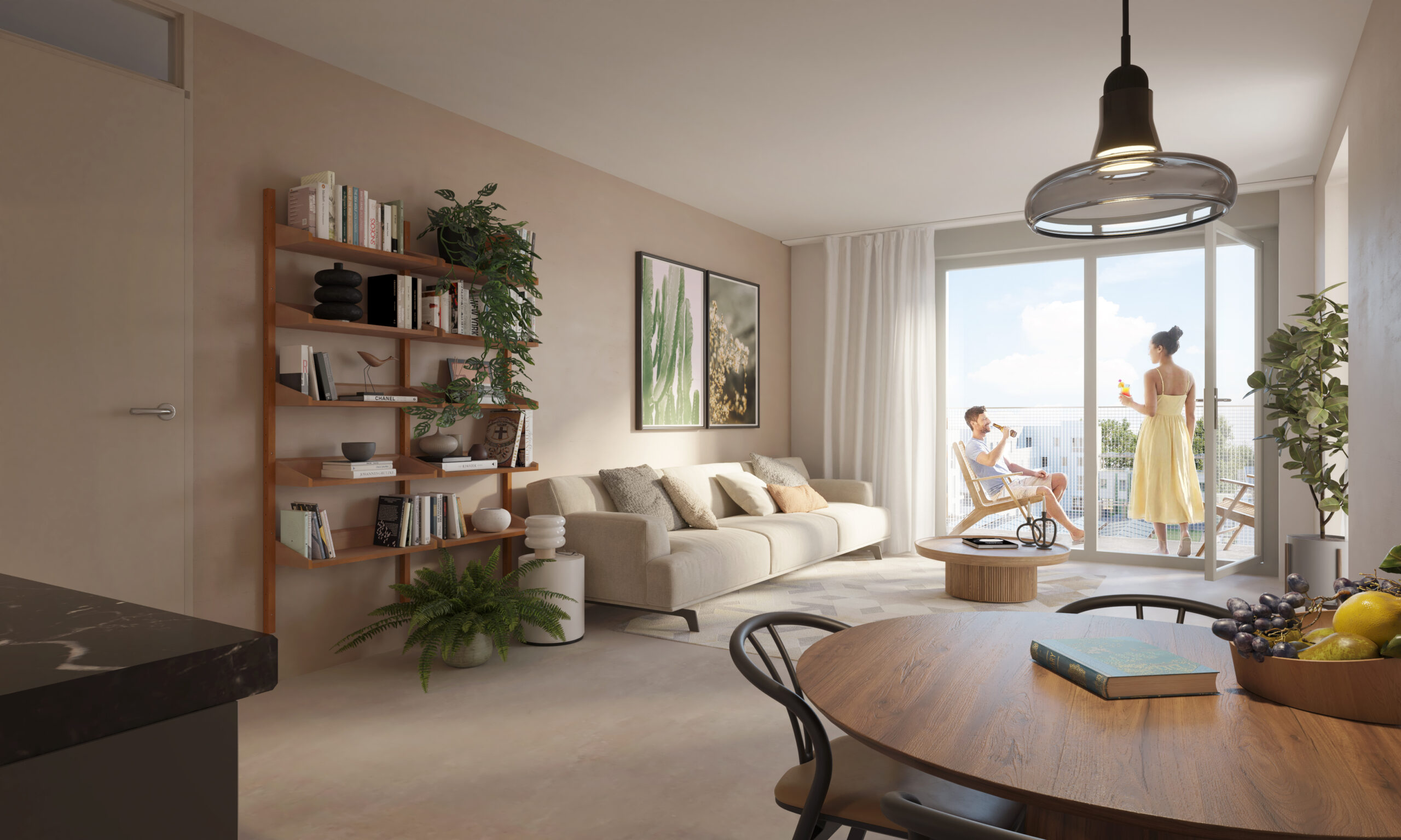 Interieur Koopappartement met balkon